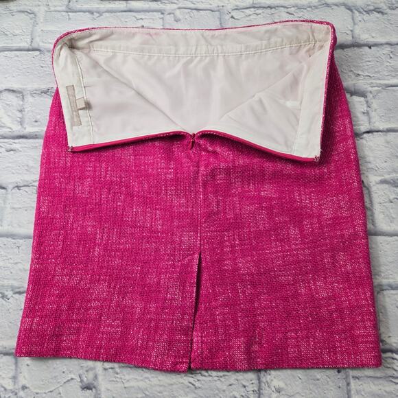 Banana Republic Pencil Skirt Bright Pink Tweed Barbiecore Career size 6 - Picture 8 of 13